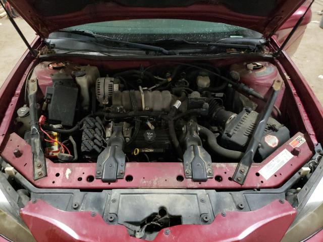 2G2WP522441283261 - 2004 PONTIAC GRAND PRIX ბურგუნდია ფოტო 11