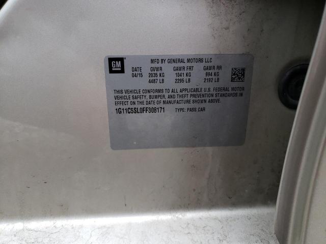 1G11C5SL0FF308171 - 2015 CHEVROLET MALIBU 1LT 金色 照片 12