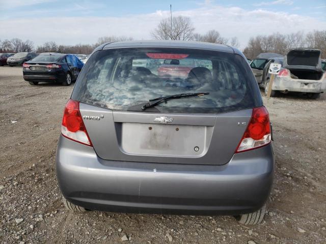 KL1TD66698B130544 - 2008 CHEVROLET AVEO BASE GRAY photo 6