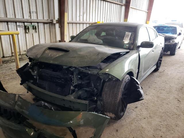 2C3CDXGJ6MH528415 - 2021 DODGE CHARGER SC GREEN photo 2