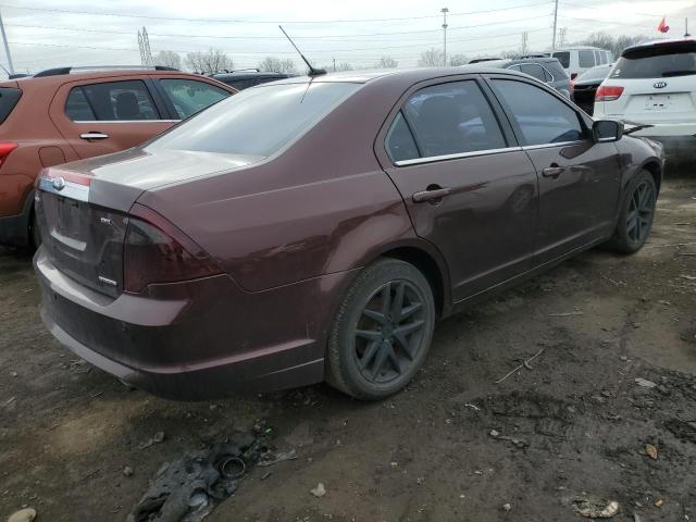 3FAHP0JG8CR143184 - 2012 FORD FUSION SEL BURGUNDY photo 3