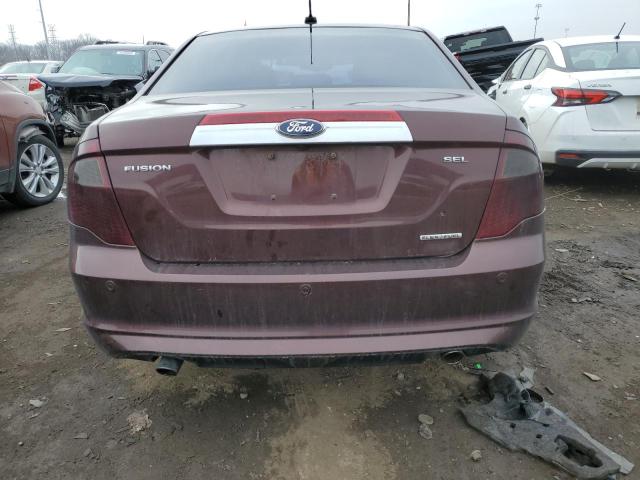 3FAHP0JG8CR143184 - 2012 FORD FUSION SEL BURGUNDY photo 6