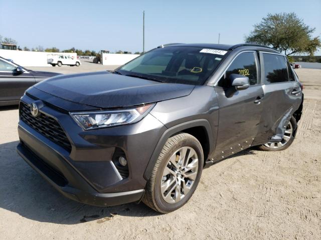 2T3C1RFVXMC105407 - 2021 TOYOTA RAV4 XLE P GRAY photo 1