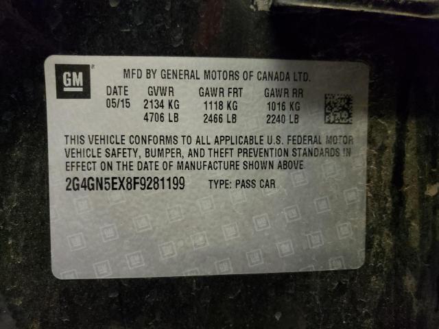 2G4GN5EX8F9281199 - 2015 BUICK REGAL PREM CHARCOAL photo 12