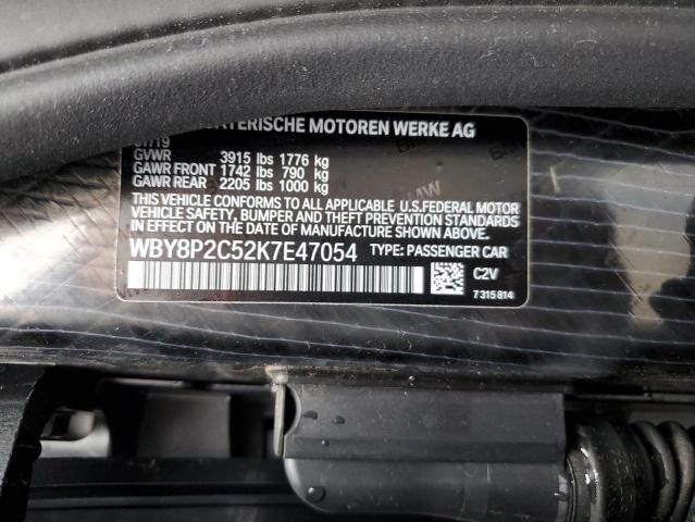 WBY8P2C52K7E47054 - 2019 BMW I3 BEV GRAY photo 12