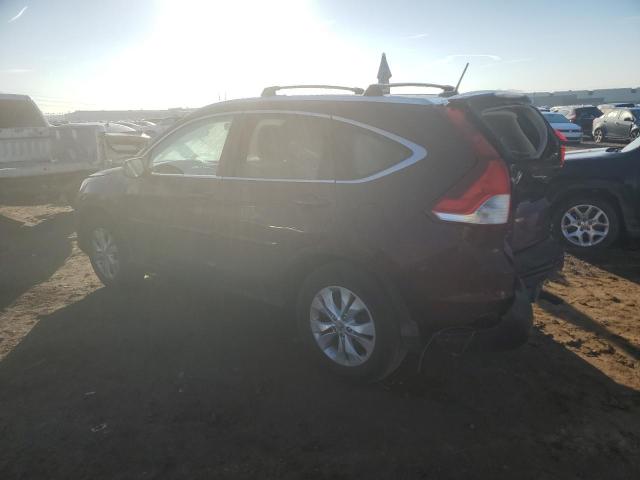 5J6RM4H72EL010047 - 2014 HONDA CR-V EXL BURGUNDY photo 2