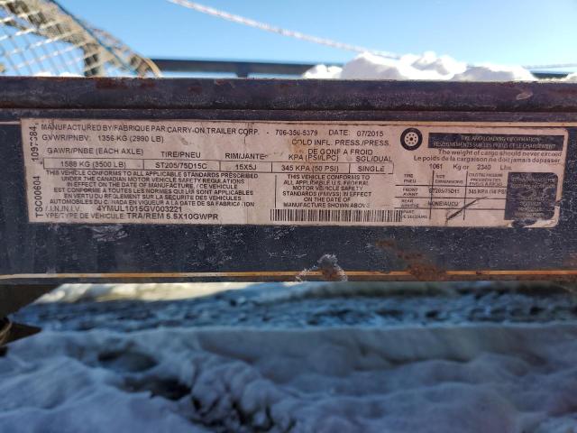 4YMUL1015GV003221 - 2016 UTILITY TRAILER BLACK photo 10