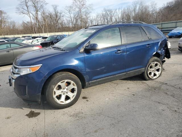 2FMDK3JC2CBA15488 - 2012 FORD EDGE SEL BLUE photo 1