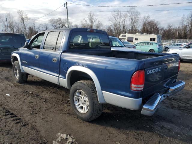 1B7HG2AN31S298814 - 2001 DODGE DAKOTA QUA BLUE photo 2