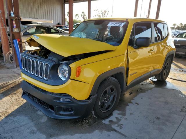 ZACCJAAT4GPC74816 - 2016 JEEP RENEGADE S YELLOW photo 1