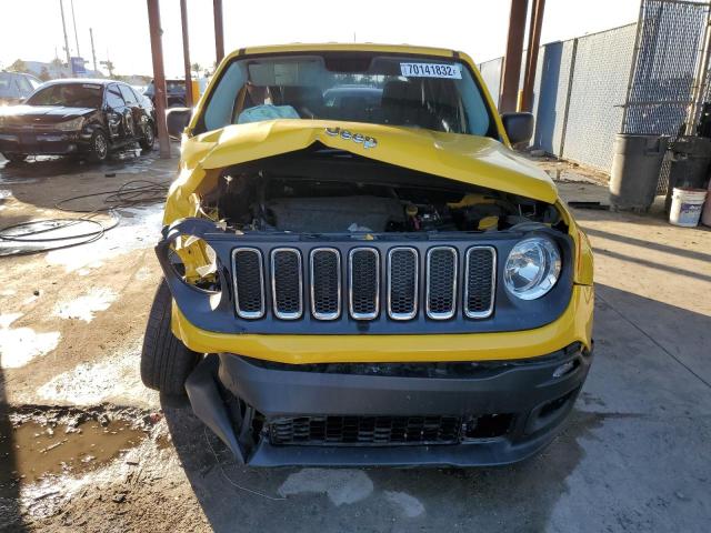 ZACCJAAT4GPC74816 - 2016 JEEP RENEGADE S YELLOW photo 5