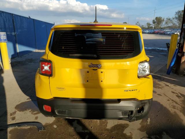 ZACCJAAT4GPC74816 - 2016 JEEP RENEGADE S YELLOW photo 6