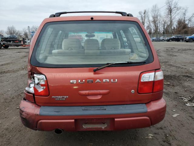 JF1SF65671H763536 - 2001 SUBARU FORESTER S RED photo 6