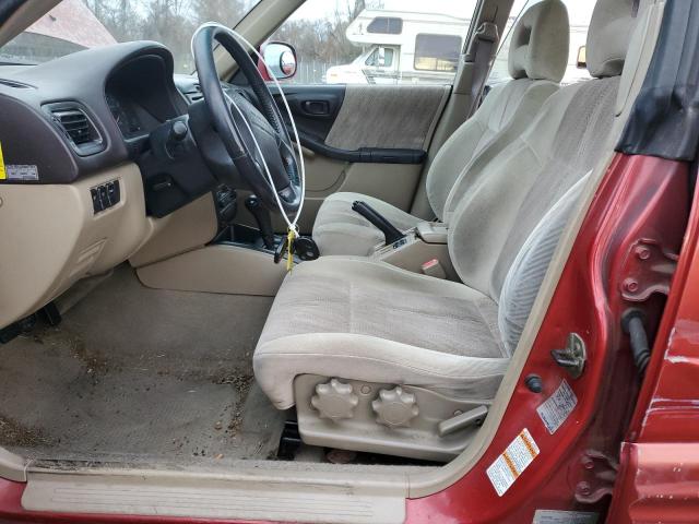 JF1SF65671H763536 - 2001 SUBARU FORESTER S RED photo 7