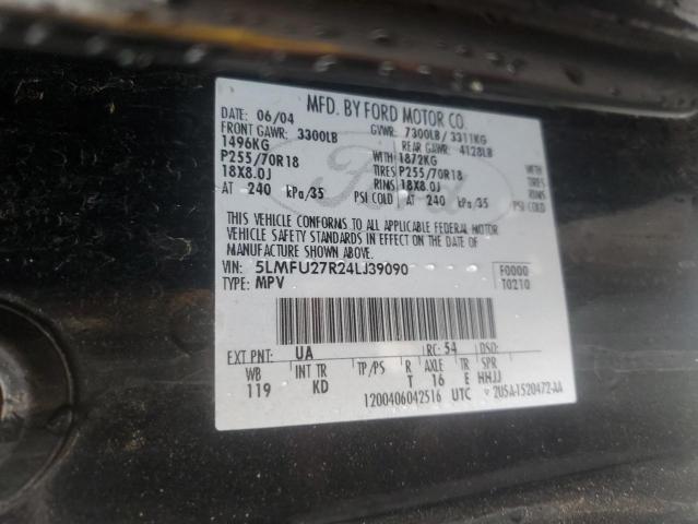 5LMFU27R24LJ39090 - 2004 LINCOLN NAVIGATOR BLACK photo 13