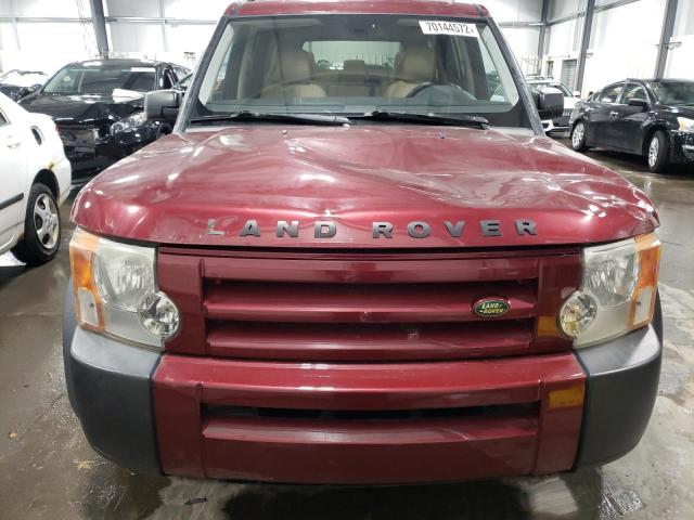 SALAA25405A309440 - 2005 LAND ROVER LR3 RED photo 5