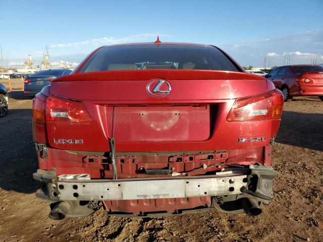 JTHBK262972048360 - 2007 LEXUS IS 250 RED photo 6