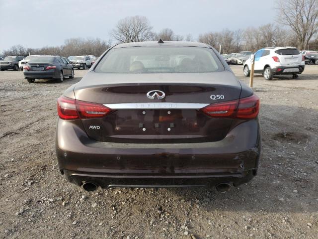 JN1EV7AR5JM438099 - 2018 INFINITI Q50 LUXE BROWN photo 6