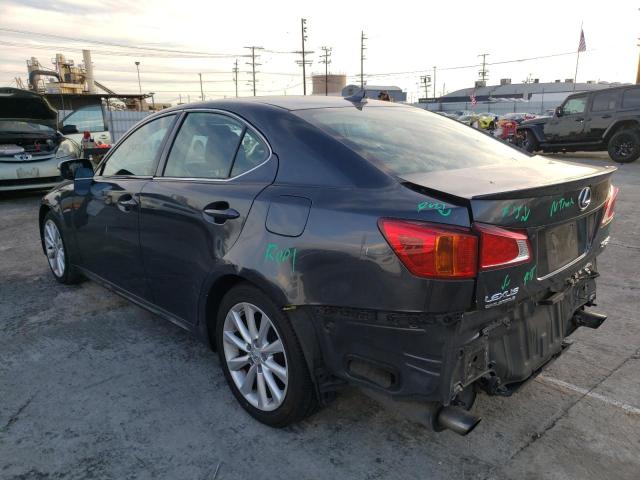 JTHBK262995103634 - 2009 LEXUS IS 250 GRAY photo 2