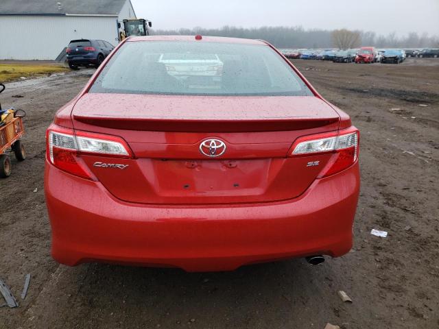 4T1BF1FKXCU546738 - 2012 TOYOTA CAMRY SE A RED photo 6