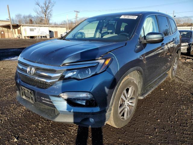 5FNYF6H70GB****** - 2016 HONDA PILOT EXLN BLUE photo 1