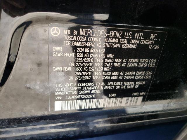 4JGAB54E7XA083718 - 1999 MERCEDES-BENZ ML 320 BLACK photo 13