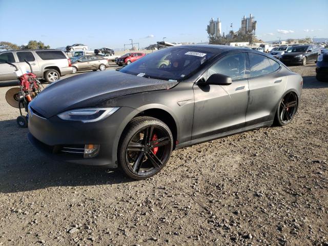 5YJSA1E45FF101875 - 2015 TESLA MODEL S Սև լուսանկար 1