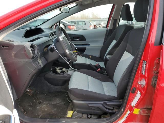 JTDKDTB36D1540166 - 2013 TOYOTA PRIUS C RED photo 7