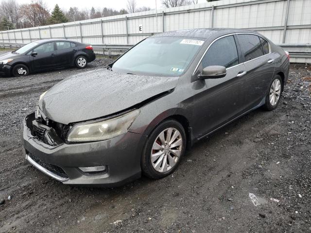 1HGCR2F85EA028276 - 2014 HONDA ACCORD EXL GRAY photo 1