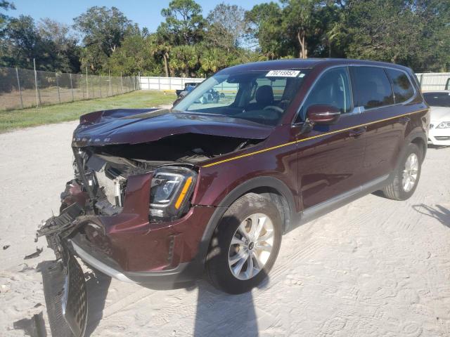 5XYP24HC3LG014519 - 2020 KIA TELLURIDE BURGUNDY photo 1