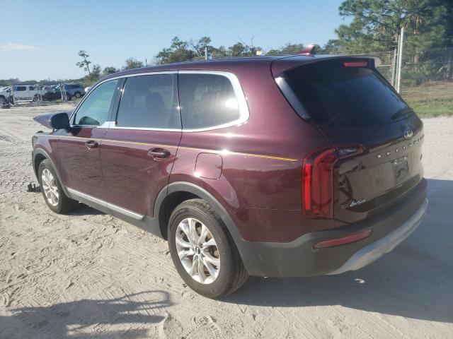 5XYP24HC3LG014519 - 2020 KIA TELLURIDE BURGUNDY photo 2