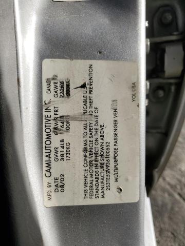 2S3TE52V936100552 - 2003 SUZUKI VITARA JLS SILVER photo 13