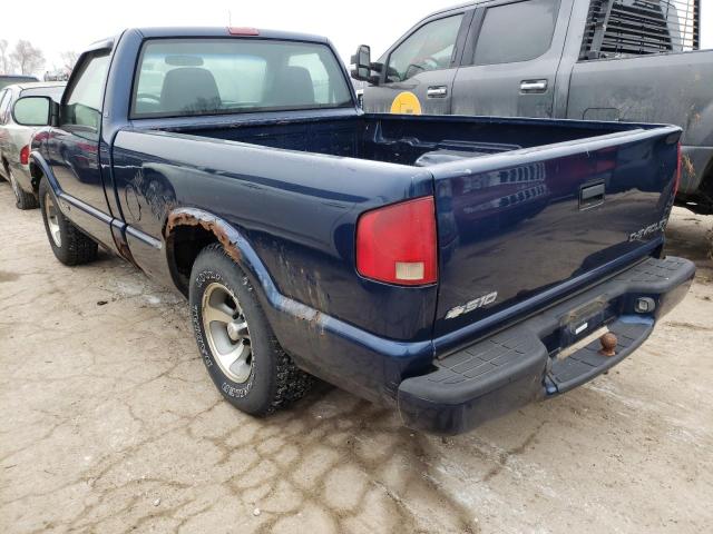 1GCCS14H638125362 - 2003 CHEVROLET S TRUCK S1 BLUE photo 2