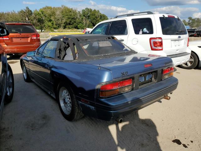 JM1FC351XJ0100466 - 1988 MAZDA RX7 BLUE photo 2