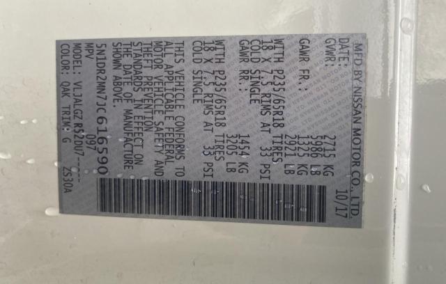 5N1DR2MN7JC616590 - 2018 NISSAN PATHFINDER Ağ foto 10