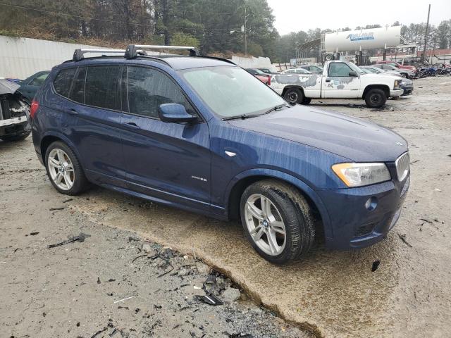 5UXWX9C51E0D28795 - 2014 BMW X3 BLUE photo 4