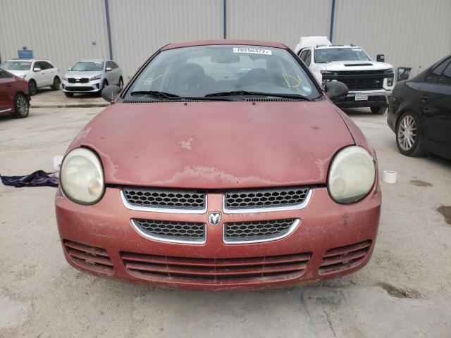 1B3ES56CX5D153162 - 2005 DODGE NEON SXT BURGUNDY photo 5