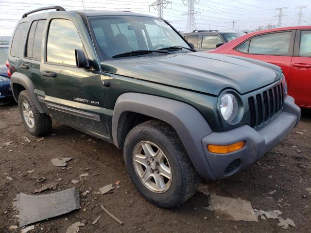 1J4GL48K73W600383 - 2003 JEEP LIBERRTY GREEN photo 4