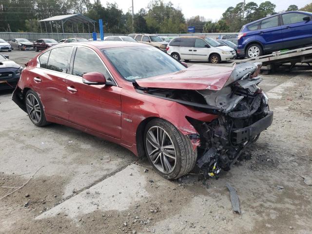 JN1AV7AP7GM490212 - 2016 INFINITI Q50 HYBRID RED photo 4