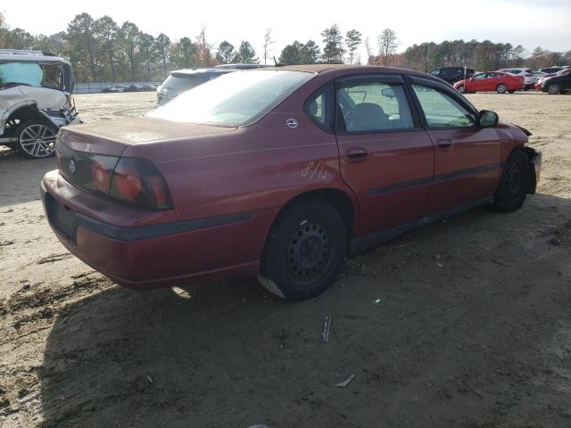 2G1WF52E459371053 - 2005 CHEVROLET IMPALA BURGUNDY photo 3