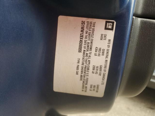 2G1WW12EX49390956 - 2004 CHEVROLET MONTE CARL 蓝色 照片 13