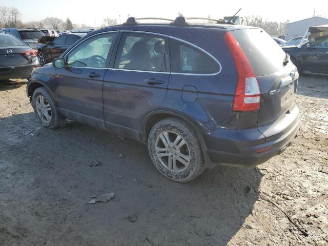 5J6RE4H70AL000494 - 2010 HONDA CR-V EXL BLUE photo 2