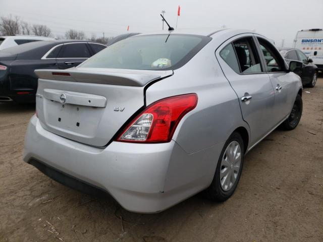 3N1CN7AP4KL816222 - 2019 NISSAN VERSA S SILVER photo 4