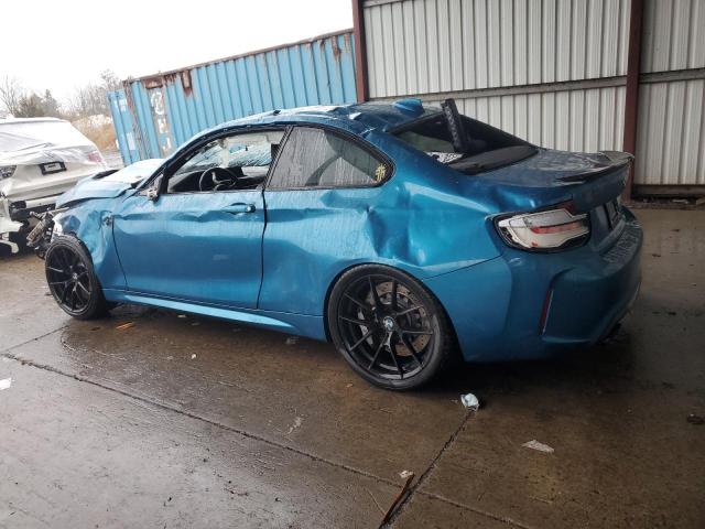 WBS2U7C53KVB08949 - 2019 BMW M2 COMPETI BLUE photo 2