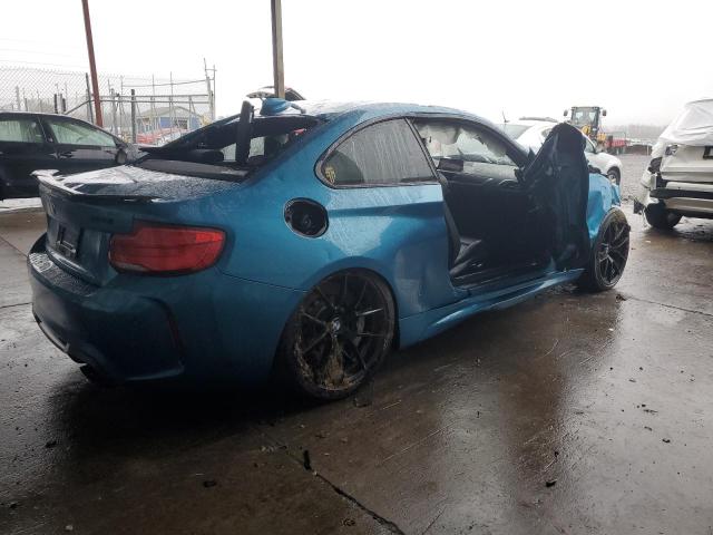 WBS2U7C53KVB08949 - 2019 BMW M2 COMPETI Կապույտ լուսանկար 3