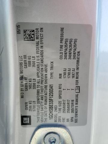 1GCHSBE33F1230341 - 2015 CHEVROLET COLORADO L SILVER photo 12