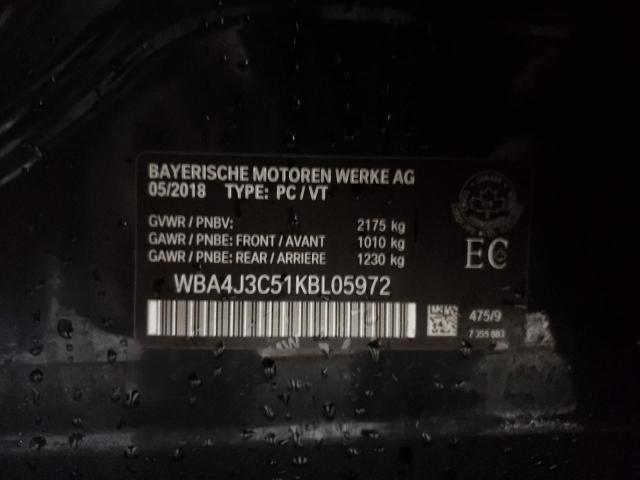 WBA4J3C51KBL05972 - 2019 BMW 430XI GRAN BLACK photo 13