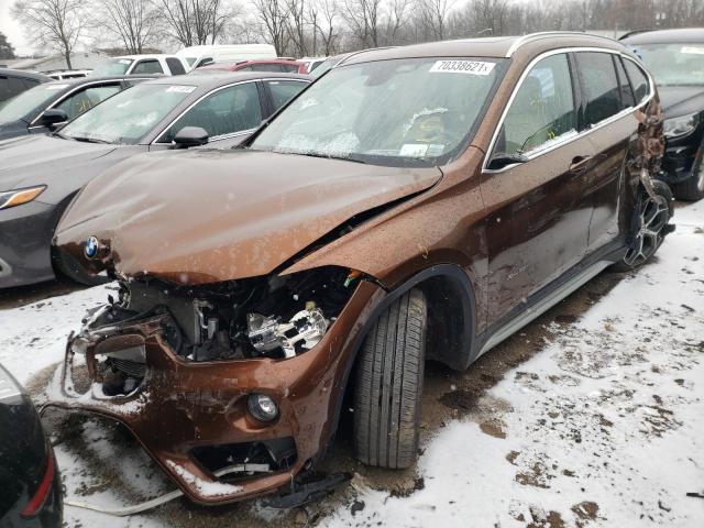 WBXHT3C37H5F76481 - 2017 BMW X1 XDRIVE2 BROWN photo 2