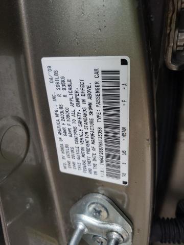 1HGCP26879A135356 - 2009 HONDA ACCORD EXL GOLD photo 12