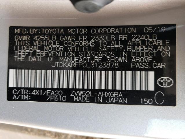 JTDKARFP0L3123878 - 2020 TOYOTA PRIUS PRIM 棕色 照片 13